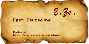 Eger Zsuzsanna névjegykártya