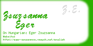 zsuzsanna eger business card